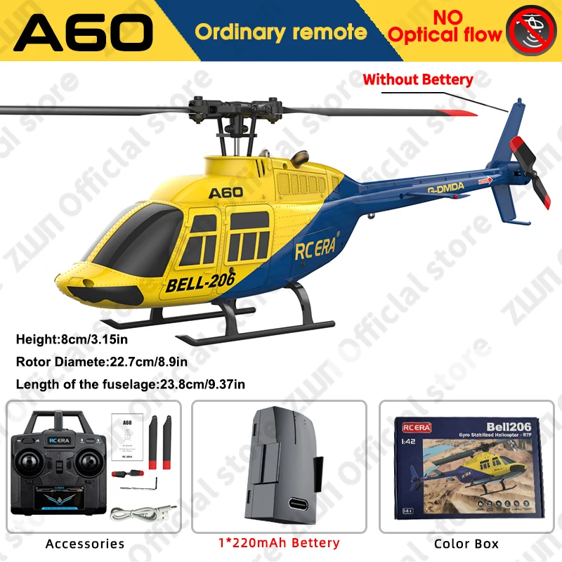 A60 RC 헬리콥터 2.4G 6축 자이로스코프 4채널 고도 유지 광학 흐름 원격 제어 헬리콥터 장난감 (어린이 및 성인용) - Image 10