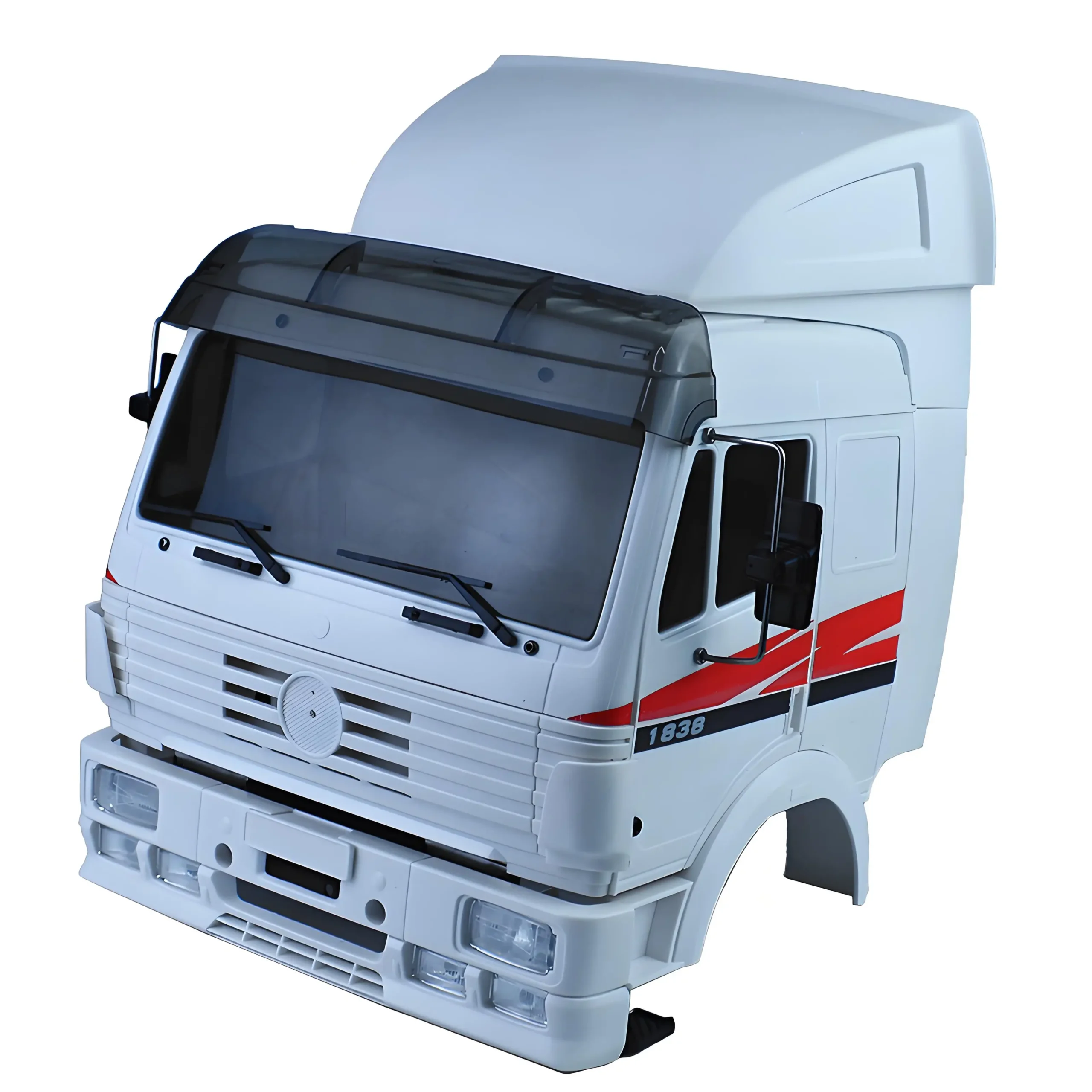 조립 불필요: 1:14 스케일 R/C 트랙터 트럭 Tamiya BENZ 1838 ACTROS AROCS DIY용 플라스틱 조종석 바디 분산 부품 세트 - Image 2