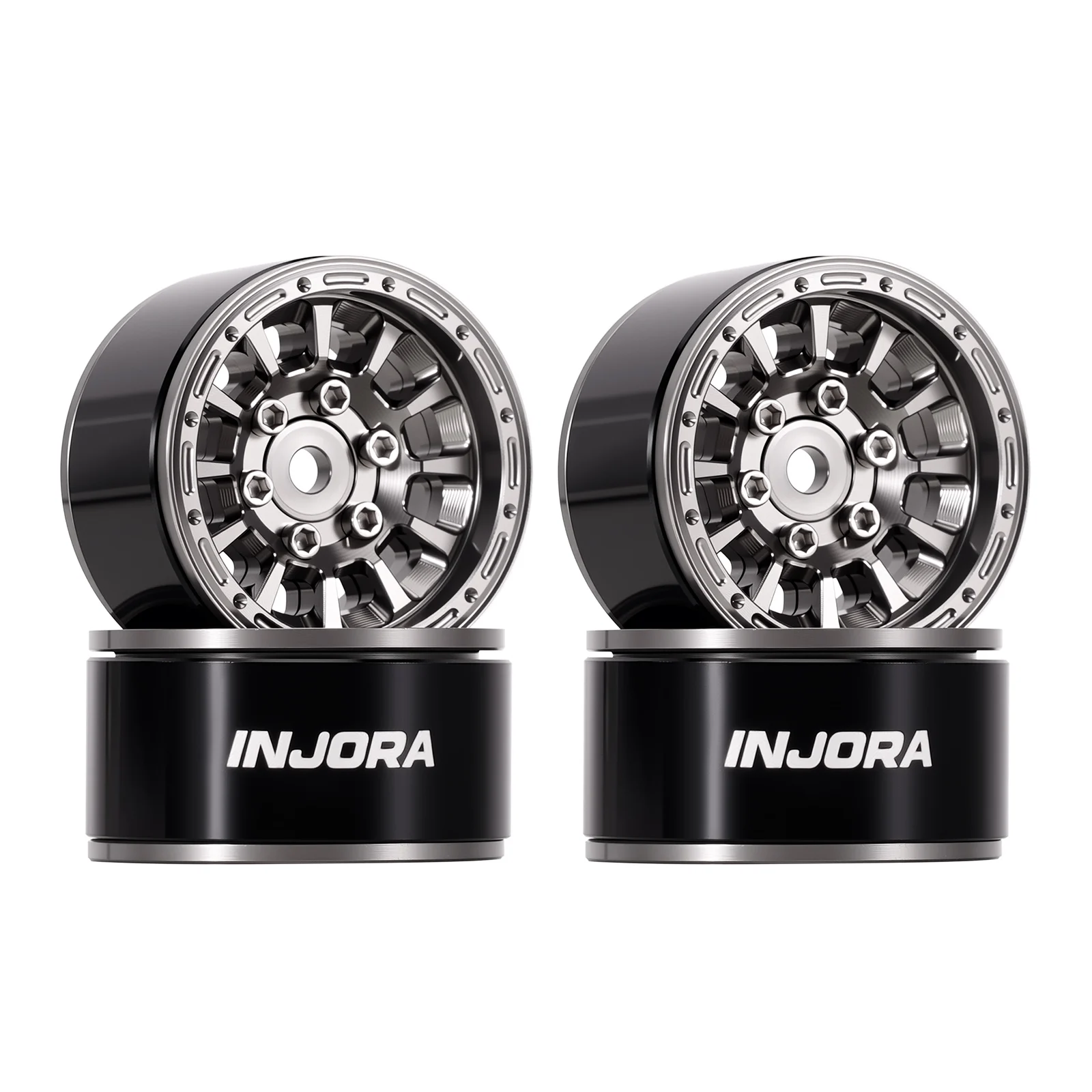 INJORA 1.0인치 알루미늄 비드락 휠 0mm 오프셋 (1/18 1/24 RC 크롤러용) (W1056) - 이미지 8